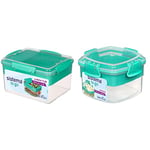 Sistema Lunch Box Tub to GO | 2.3 L Food Container with Individual Compartments | 1 Count & Snacks to GO Food Storage Container | 400 ml | Small Snack Pot with Compartments | Assorted Colours