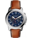 Fossil Mens Grant Brown Leather Chronograph Watch