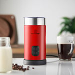 MisterChef Large Fast 550W Automatic Milk Frother, Hot & Cold Milk Red