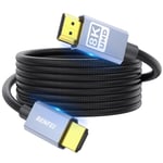 Câble HDMI vers HDMI 2.1, 48 Gbps, 4K@120Hz 8K@60Hz, coque en aluminium, nylon tressé, Compatible avec Mac PC TV PS5 Xbox, 1.8M