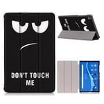 Lenovo Tab M10 FHD Plus tri-fold pattern leather case - Do not Touch Me