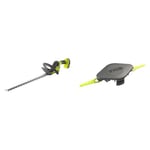 Ryobi RY18HT55A-120 18V ONE+ Cordless 55cm Hedge Trimmer Kit (1 x 2.0Ah) & Double Serrated Blade Head (+10 Blades) for Edge Trimmers, Edges - Special High/Thick Grass