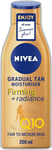 NIVEA Q10 Firming + Radiance Gradual Tan, Tan Activating Firming Cream Q10 200ml