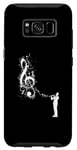 Coque pour Galaxy S8 Clarinette Instrument Player Note de Musique Clarinettiste