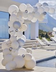 Vit, Nude och Silverfärgad Ballongbågset med Möhippa/Hen Party-tema - Hen Weekend