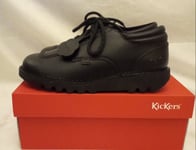 Kickers Kick Low Top Padded Leather Casual Shoes In Black Size 6uk 39 BNWB