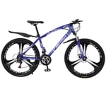 JUZSZB Mountain Bike, Mountain Bike Bicycle Off Road Men And Women Adult Portable Dual Disc Brakes Variable Speed Student Shock Absorption 26 Inch Bicycle Blue 01 1 Body Wheel 27 Speed