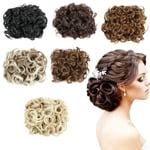 Comb Clip In Curly Synthetic Hairpieces Chignon Updo Cover Hairp D