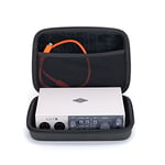 Analog Cases Glide Case pour Focusrite Scarlett 4i4 / Universal Audio Arrow et interfaces Audio comparables (étui de Transport en EVA moulé Durable/Nylon, poignée Robuste en Caoutchouc), Noir