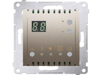 Kontakt-Simon Simon 54 Temperaturregulator med display med intern sensor 16A 230V matt gull (DTRNW.01/44)