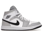 Air Jordan 1 Mid White Light Smoke Grey (W)