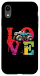 iPhone XR Love Monster Truck - Vintage Colorful Off Roader Truck Lover Case