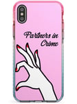 Partners In Crime Matching Cases: Right Side Pink Impact Phone Case for iPhone X/XS, for iPhone 10 | Protective Dual Layer Bumper TPU Silikon Cover Pattern Printed | Twins Designs Best Friends Twin
