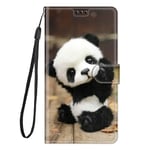 Thoankj Samsung J5 2016 Case, J5 2016 Samsung Phone Case Wallet Shockproof Slim Flip Leather Cover with Magnetic Stand Card Holder Silicone Protective Case for Samsung Galaxy J5 2016 Panda