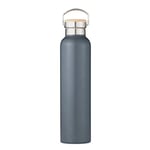 Tower NL865026SLT Natural Life Insulated Stainless Steel Bottle with Bamboo Lid, Crafted from Sustainable Materials, 750ml Capacity, Slate