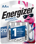 Energizer AA Lithium Batteries, Double A Battery Ultimate Lithium (4 Count)