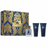 Dolce & Gabbana K 50ml EDT Gift Set +50ml After Shave Balm + 50ml Shower Gel