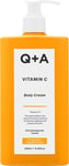 Q+A Vitamin C Body Cream: Deep Hydration & Skin Brightening Formula, Evens Skin