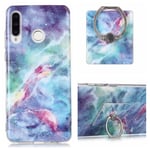 Huawei P30 Lite / P30 Lite New Edtion - MARBLE design cover med kickstand - Style C