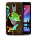 Phone Case for LG K4 2017/M160/X230 Wildlife Animals Frog Transparent Clear Ultra Soft Flexi Silicone Gel/TPU Bumper Cover
