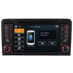 iAuch 7 Car Stereo Sat Nav GPS Navigation with 16G Map Card Bluetooth Hands Free Call/VMCD/DVD Radio/USB/SD/Audio/Video, Support 3G GPS Navigator Navigation for AUDI A3 S3 RS3 8P 8PA (BLACK)