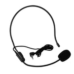 Headset with Microphone, Mini 3.5mm Head-mounted Wired Microphone Condenser MIC for Voice Amplifier Speaker, for Business Call Center Office Computer, Clearer Voice, Super Light, Ultra Comfort