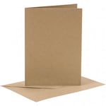 Creative Cardmaking Kort och kuvert - A6 Natur 6 set