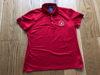RALPH LAUREN RLX 122ND US OPEN COUNTRY CLUB RED WOMEN'S FIRST AID POLO SHIRT M