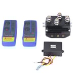 500A 12V Vinschsolenoidreläkontakt Fjärrkontrollset för 8000lb‑12000lb Vinsch Lastbil Jeep ATV SUV