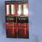 2x 50ml Olay Regenerist 3 Point Super Serum Prepare Face,Neck & Décolletage