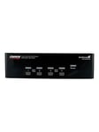 StarTech.com 4 Port Dual DVI USB KVM-omkopplare w / Audio & USB-hub - KVM / ljud / USB - 4 portar