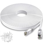 Cat6 Ethernet Cable Network Cord Rj45 White 80ft