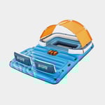 Bestway Badflotte Hydro Force Tropical Breeze Island, 3.89 x 2.74 meter, blå/orange+ ankarpåse + solskydd lagningslapp kylväska