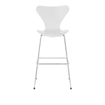 Fritz Hansen - 3187/3197 Sjuan Barstol - White - Barstolar - Arne Jacobsen - Vit - Metall/Trä