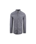 Lacoste Oxford Regular Fit Mens Blue Shirt Cotton - Size Small