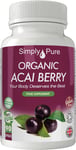 Simply Pure Organic Vegan Acai Berry Capsules X 90, 100% Natural Soil Associatio