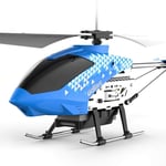 MIEMIE Amateur Beginner Helicopter Lovers Wireless Remote Mini Resistance to Falling Flying Good Operation Boy Toy Aircraft RC Induction Aircraft Flashing Light Toys for Kids Blue