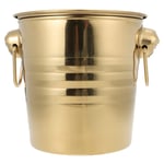 ABOOFAN 5L Stainless Steel Ice Bucket Wine Bucket Champagne Bucket Keeps Ice Frozen for Ice Drinks Beverage Chiller Parties (Golden)