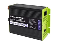 Qoltec Intelligent Professional Monolith Battery Charger For Lifepo4 Agm Gel Sla Batteries | 90A | 12V | Fast Charging