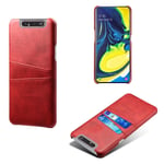 Samsung Galaxy A80 skal med korthållare - Röd