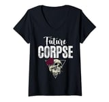 Womens Future Corpse Goth V-Neck T-Shirt