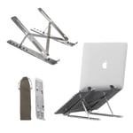 Laptop Stand, Adjustable Aluminium Laptop Computer Stand Tablet Stand,Double layer Ergonomic Foldable Portable Desktop Holder Compatible with All Laptops iPad Table (Single layer)