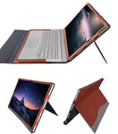 Case For Microsoft Surface Book 2/3 Version 15 Inch Cover Magnetic Attraction Detachable Two Ways To Use (Surface Book 2/3 15" with Kickstand, Brown)