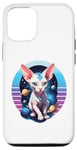 Coque pour iPhone 15 Chat Sphynx sans poils volant dans l'espace Animal amoureux