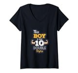Womens This Girl/boy Is Now 10 Double Digits V-Neck T-Shirt