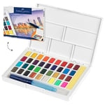 Faber-Castell Creative Studio Watercolours In Pans, Multicoloured, Set Of 36, For Art, Craft, Drawing, Sketching, Home, School, University, Colouring