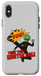 Coque pour iPhone X/XS Super-héros comique extraterrestre | Prends ce Terrien !