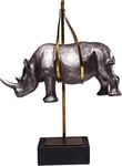 Kare Design Hanging Rhino Deco Figurine, Multi-Color, 43 x 25.5 x 15 cm