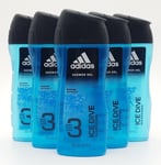 Adidas Ice Dive 3-in-1 Body, Hair and Face Shower Gel for Him 250ml/ Pack of 6