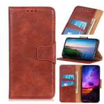 Samsung Galaxy A20E - Äkta läderfodral / plånbok Brun